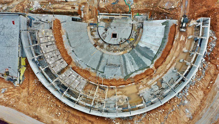 Mega proje Amfi Tiyatro’nun inşaatı hızla sürüyor