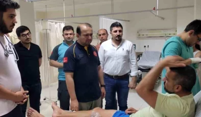 Aydın İl Sağlık Müdürü, orman yangınından etkilenen vatandaşları ziyaret etti