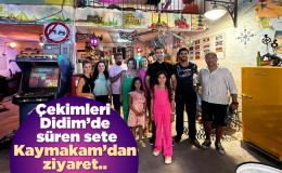 Çekimleri Didim’de süren sete Kaymakam’dan ziyaret