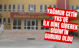 Yağmur Çetin, YKS’de ilk bine girerek Didim’in gururu oldu
