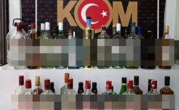 Didim’de 40 şişe kaçak içki ele geçirildi