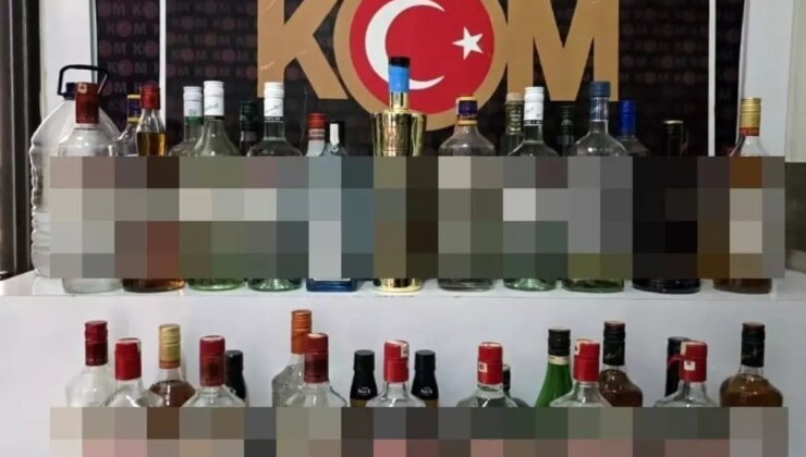 Didim’de 40 şişe kaçak içki ele geçirildi