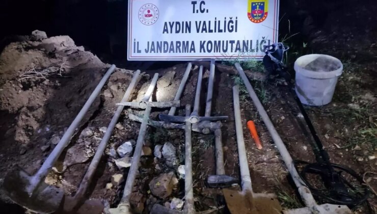 Didim’de kaçak tarihi eser kazısı operasyonu