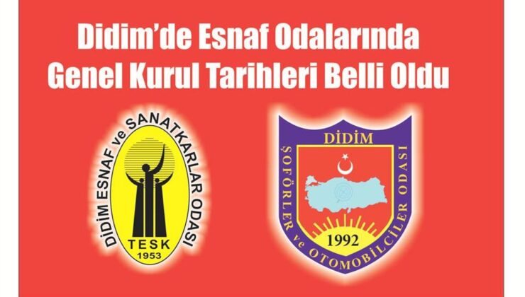 Didim’de esnaf oda­la­rın­da genel kurul tarihleri belli oldu