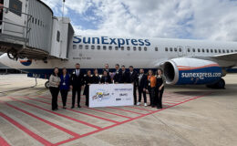 Milas-Bodrum Havalimanı sezonun ilk dış hat uçuşunu karşıladı