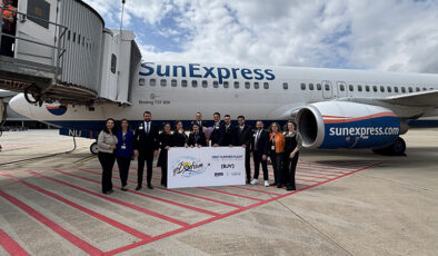 Milas-Bodrum Havalimanı sezonun ilk dış hat uçuşunu karşıladı