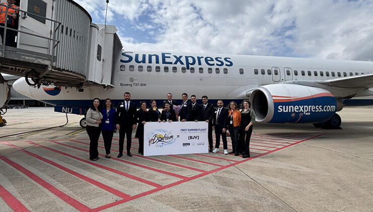 Milas-Bodrum Havalimanı sezonun ilk dış hat uçuşunu karşıladı