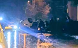 Didim’de aşırı yağış kaza getirdi