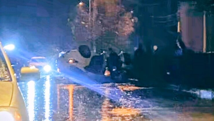 Didim’de aşırı yağış kaza getirdi