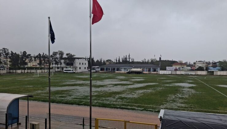 Didim’de aşırı yağış maç iptal ettirdi