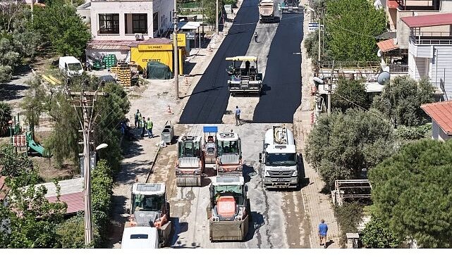 Başkan Çerçioğlu’nun çalışmaları ile Akbük yolu yenileniyor