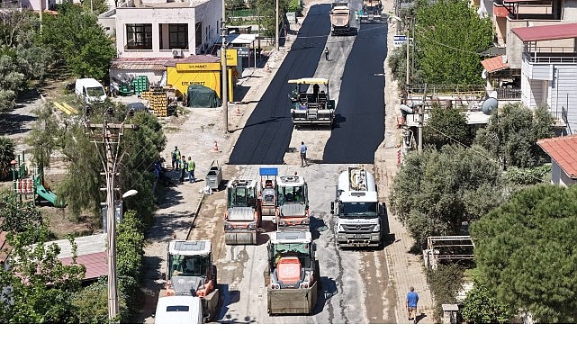 Başkan Çerçioğlu’nun çalışmaları ile Akbük yolu yenileniyor