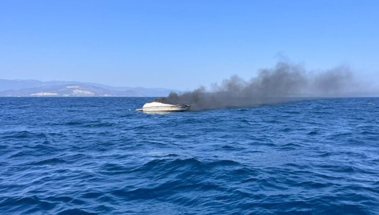 Didim açıklarında tekne yangını: 2 kişi denizden kurtarıldı